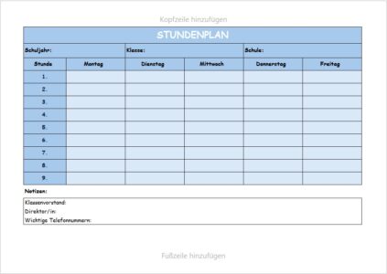 Screenshot Excel - Stundenplan_Kinder_querformat